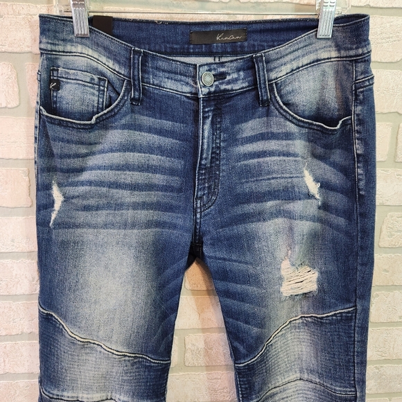 Kancan Womens Double Patched Distressed Holy Denim Jeans Size W 11 29 - Picture 3 of 15